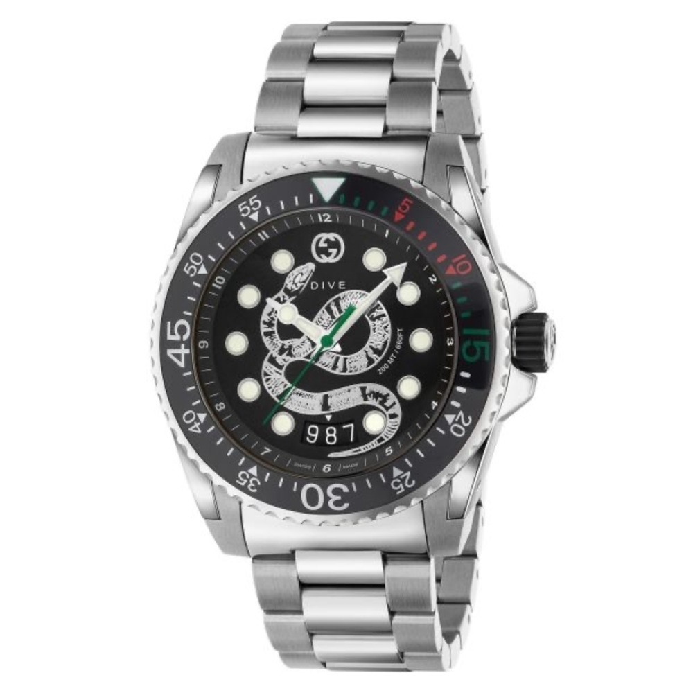 Men's Silver Dive Watch